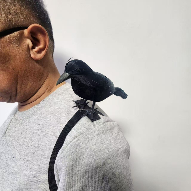 Гарван лента за глава – реквизит за Хелоуин, пера, полу ръчна и полу механична изработка, реквизит за грим и костюм