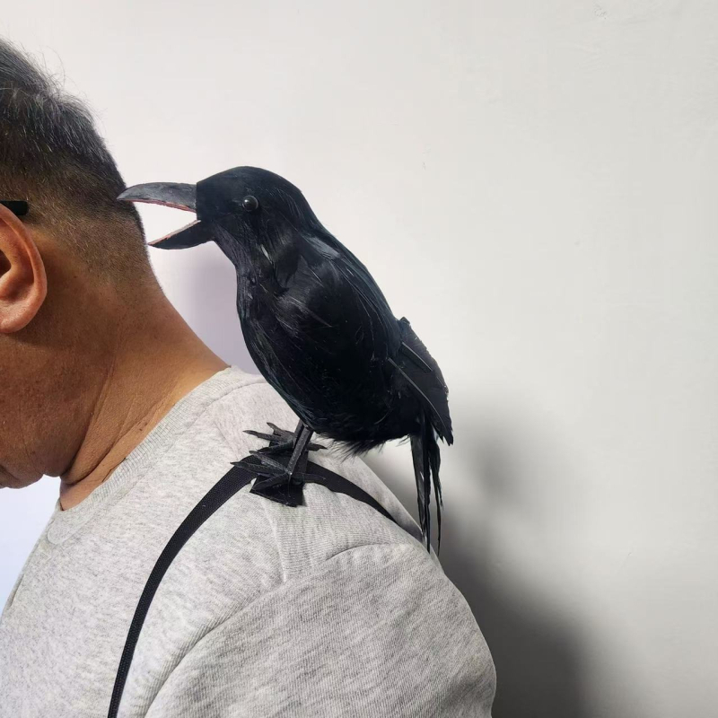 Гарван лента за глава – реквизит за Хелоуин, пера, полу ръчна и полу механична изработка, реквизит за грим и костюм