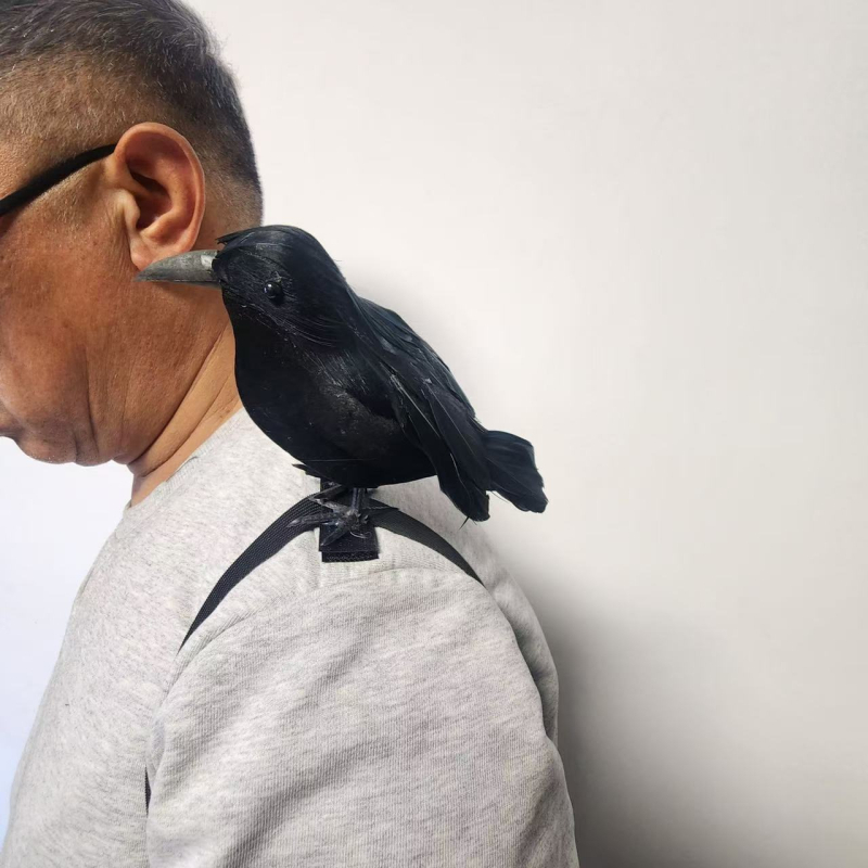 Гарван лента за глава – реквизит за Хелоуин, пера, полу ръчна и полу механична изработка, реквизит за грим и костюм