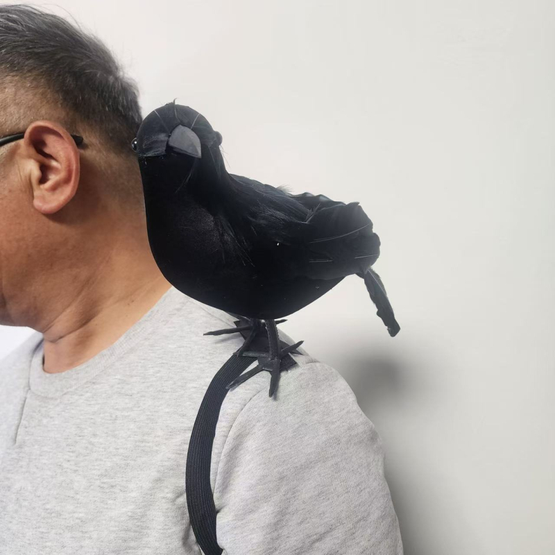 Гарван лента за глава – реквизит за Хелоуин, пера, полу ръчна и полу механична изработка, реквизит за грим и костюм