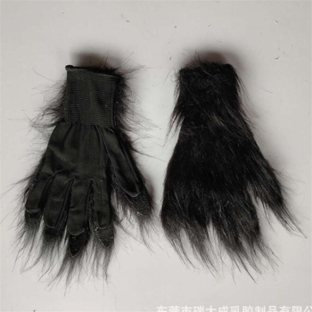 Λατέξ μάσκα γάτας με μαλακή κεφαλή-κάλυμμα, γάντια και μανίκια με ουρά για σκηνική χρήση