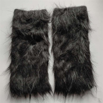 Λατέξ μάσκα γάτας με μαλακή κεφαλή-κάλυμμα, γάντια και μανίκια με ουρά για σκηνική χρήση