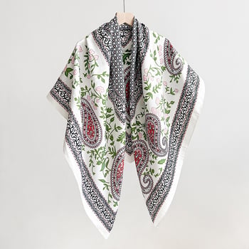 Haoz kvadratni šal od twill-saten tkanine s geometrijskim printom – elegantan, lagan luksuz
