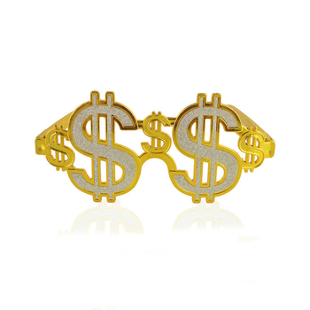 Γυαλιά με το σύμβολο του δολαρίου για πάρτι και φωτογραφικά props, πλαστική κατασκευή, κατασκευή ημιχειροκίνητη και ημι-μηχανική, αξεσουάρ μακιγιάζ και ένδυσης, μάρκα Five babies fight for blessing