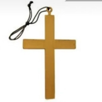 Κοστούμι καλόγριας - Σετ τριών στοιχείων - Πολυεστερ-βαμβακερό - Περιλαμβάνει φουλάρι κεφαλής, φουλάρι λαιμού και αξεσουάρ με σταυρό - Teng fan - Καλοκαίρι 2020