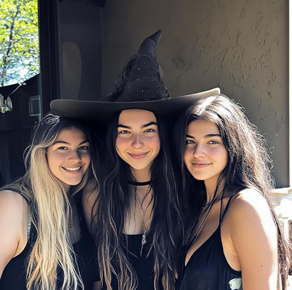 Pălărie de vrăjitoare pentru costum, Party Tree — din pânză, croitorie, recuzită de pălărie, Halloween