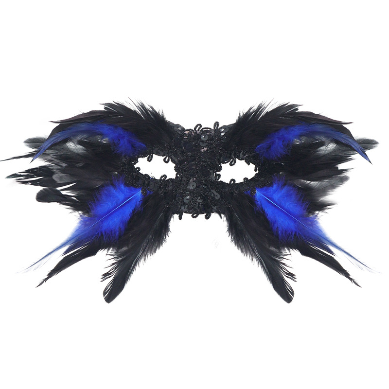 Μάσκα με κρύσταλλους και φτερά, DIY, στυλ εθνικής μόδας; κατάλληλη για Χριστούγεννα, Ημέρα του Αγίου Βαλεντίνου, Χάλοουίν, Καρναβάλι και Πρωταπριλιά.