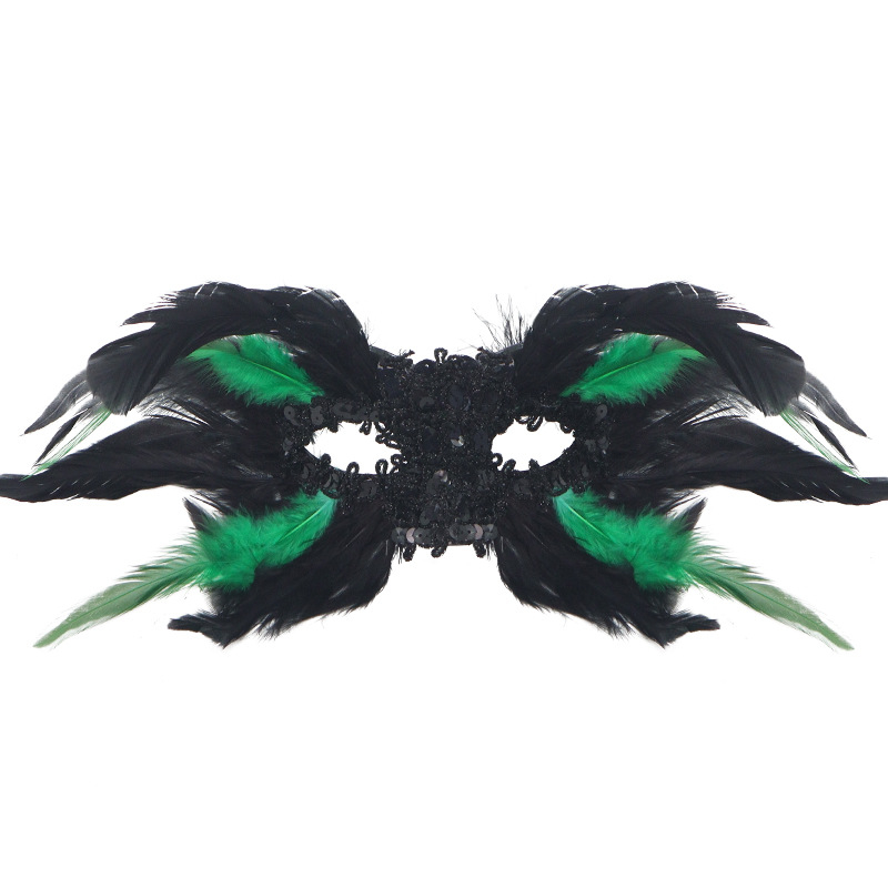 Μάσκα με κρύσταλλους και φτερά, DIY, στυλ εθνικής μόδας; κατάλληλη για Χριστούγεννα, Ημέρα του Αγίου Βαλεντίνου, Χάλοουίν, Καρναβάλι και Πρωταπριλιά.