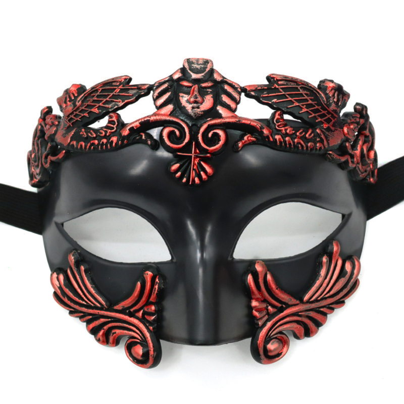 Μισοπρόσωπη μάσκα για masquerade - Σαμουράι έμπνευση, Πλαστικό, Φοριέται, Για Χάλογουϊν