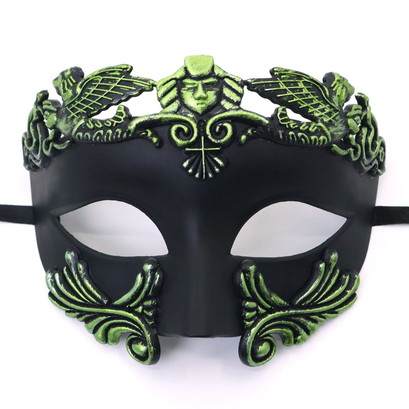 Μισοπρόσωπη μάσκα για masquerade - Σαμουράι έμπνευση, Πλαστικό, Φοριέται, Για Χάλογουϊν