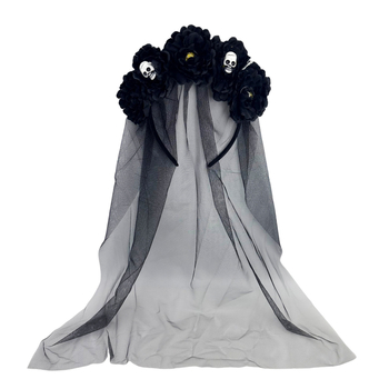 Αξεσουάρ κεφαλής με διχτυωτό βέλο για Χάλογουϊν – νύφη-φάντασμα, Ya ya | Υλικό: Ύφασμα; Διαδικασία: Χειροποίητο; Προέλευση: Yiwu; Στυλ: Σκοτεινή αύρα