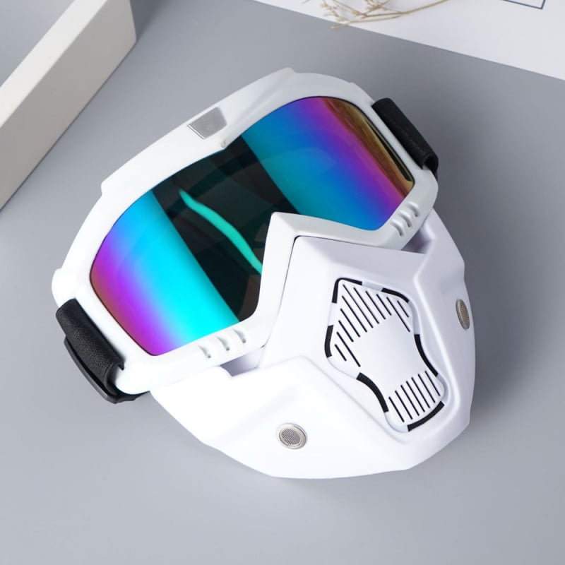 Motociklų ir bekelei važiavimui akinės – PC medžiaga, pilnas rėmas, keičiami lęšiai, modelis O37D, Unisex