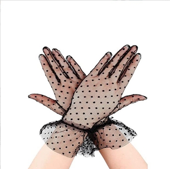 Γάντια από δαντέλα με δίχτυ, διαφανή, βασικό ύφασμα πολυεστέρας 30–50%, στυλ game pack, ρόλος: γλυκό κορίτσι