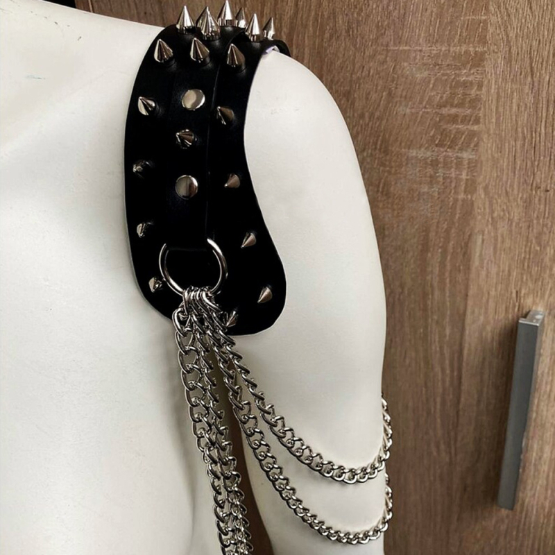 Βραχιόλι ριβέτ σε γοτθικό-πανκ στυλ, αλυσίδα, Harajuku-inspired, για ενήλικες, καλοκαίρι 2021, κωδικός Lb-546
