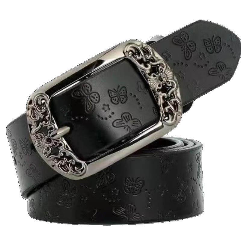 Ženski kaiš od umjetne kože, kopča od legure, kopčanje s iglom, poslovni/višenamjenski/visoke kvalitete stil, ljeto 2024