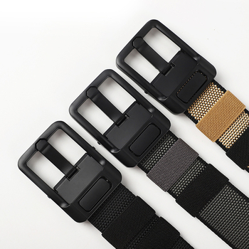 Curea bărbați tactică dublă cu cataramă cu pin, curea din nylon, cataramă din aliaj, Vara 2024