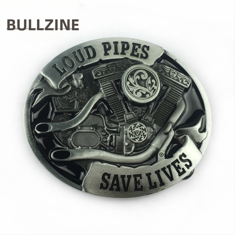 BULLZINE αγκράφα ζώνης από κράμα ψευδάργύρου – δυτικό καουμπόι στυλ, λεία αγκράφα – καλοκαίρι 2020, επικάλυψη κασσίτερου αντίκα