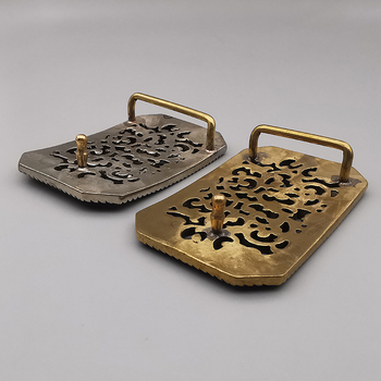 Медна коланна катарама, правоъгълна пластинна форма, закопчаване с планка, унисекс дизайн, стил за свободно време