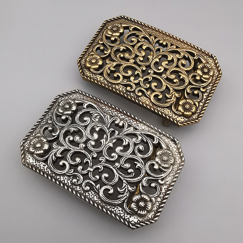 Медна коланна катарама, правоъгълна пластинна форма, закопчаване с планка, унисекс дизайн, стил за свободно време