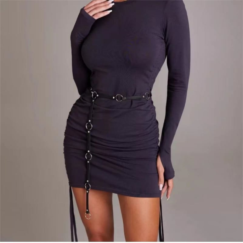 Centură de talie lată din piele PU cu design decupat, închidere cu cataramă cu știft, cataramă din fier, lățime sub 2 cm, finisaj electroplacat