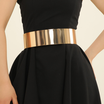 Μεταλλική ζώνη μέσης με καθρέφτιστο φινίρισμα, μινιμαλιστικό σχέδιο, αλυσίδα με έναν κύκλο, κατάλληλη για unisex νεαρούς