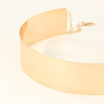 Μεταλλική ζώνη μέσης με καθρέφτιστο φινίρισμα, μινιμαλιστικό σχέδιο, αλυσίδα με έναν κύκλο, κατάλληλη για unisex νεαρούς