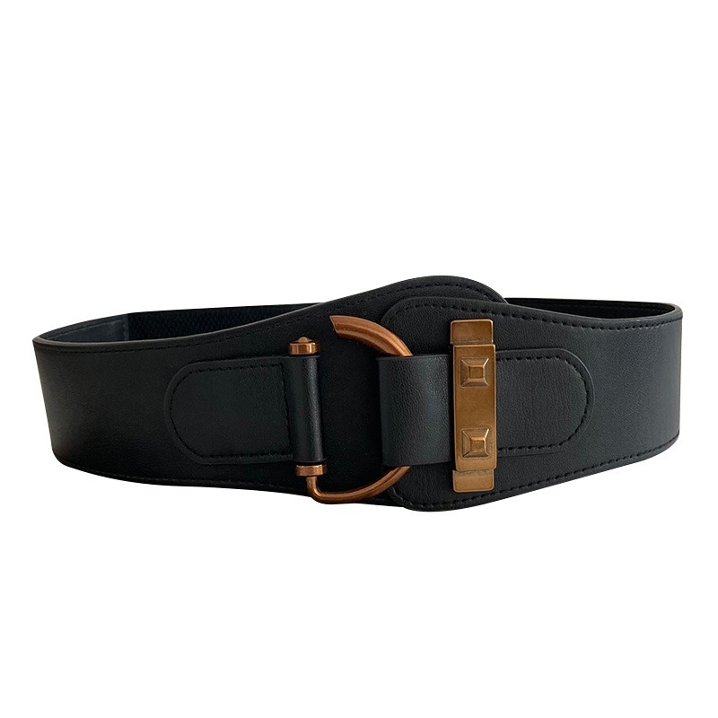 Ζώνη μέσης για γυναίκες, διακοσμητικό από συνθετικό δέρμα, καθολικό στυλ (Υλικό: συνθετικό δέρμα; Κύκλος ζώνης: µιά στροφή; Εποχές: άνοιξη-καλοκαίρι-φθινόπωρο-χειμώνας; Προσαρμογή: ναι)