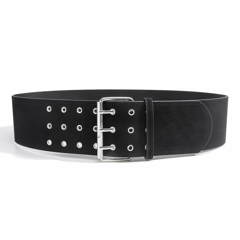 Pojas za kaput od PU kože s kopčom od legure, tip kopče s iglom, punk unisex stil, jesen 2024