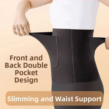 Šildanti juosta juosmeni, Derong medžiaga, dviejų kišenių dizainas, suaugusiems, juosmens apsauga