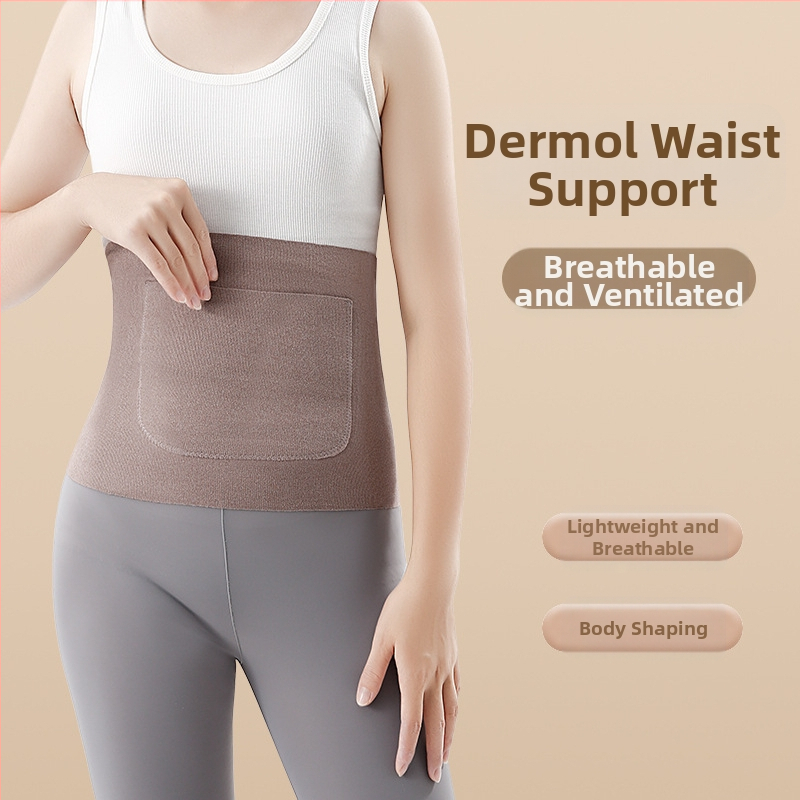 Колан за затопляне на талията с нагревател, Derong материал, дизайн с два джоба, за възрастни, защита на талията