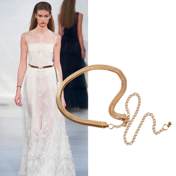 Μεταλλική αλυσίδα μέσης για γυναίκες — ευέλικτο στυλ, μία θηλιά ζώνης, ατομικά συσκευασμένο, Άνοιξη 2025