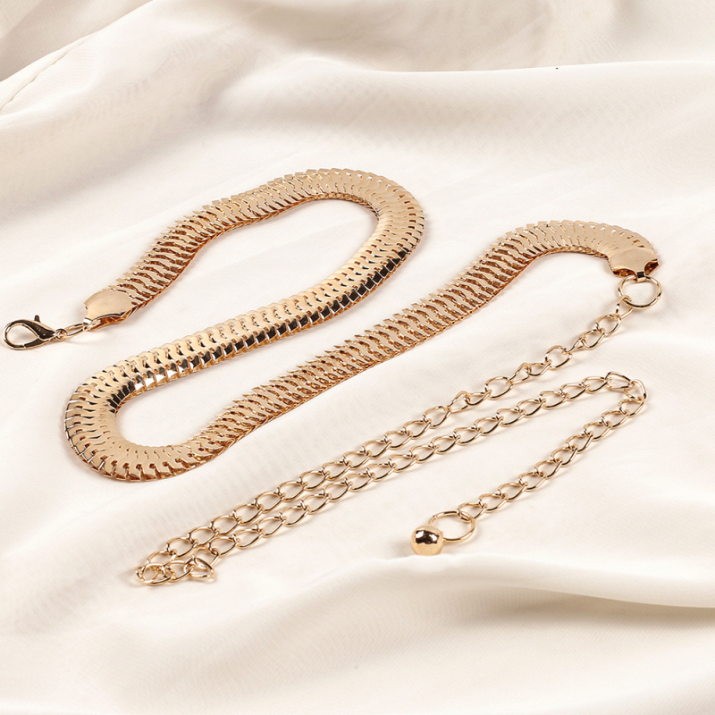 Metalni kaiš lanac za žene — svestran stil, jedna petlja za pojas, pojedinačno pakirano, proljeće 2025