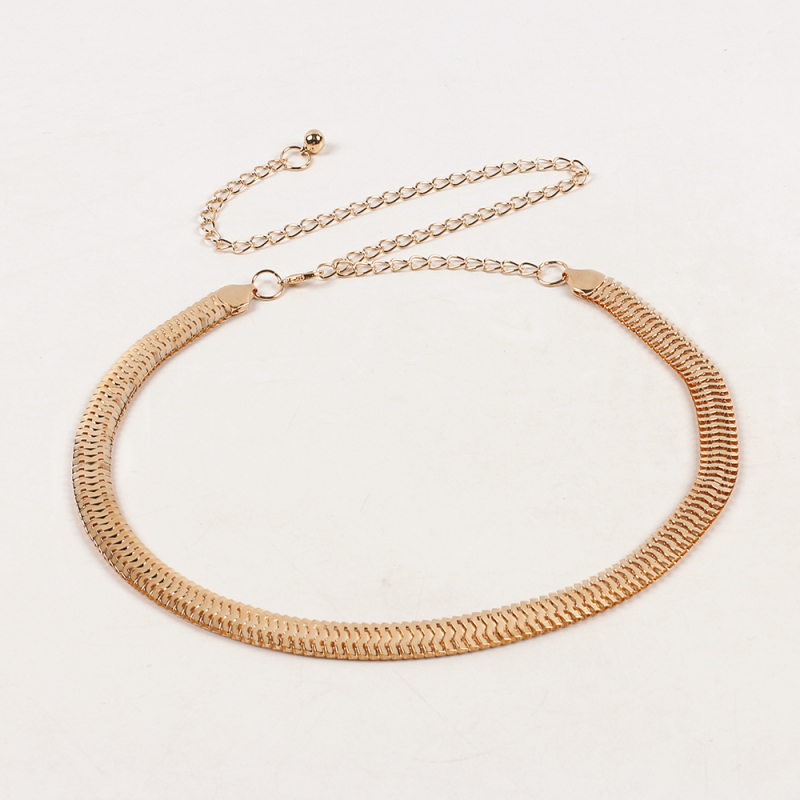 Metalni kaiš lanac za žene — svestran stil, jedna petlja za pojas, pojedinačno pakirano, proljeće 2025