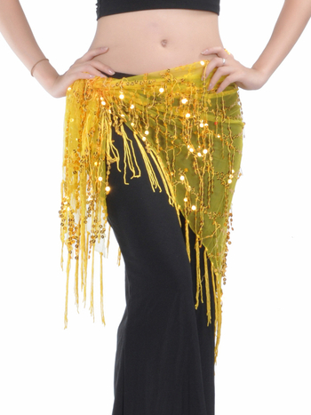 Облекло за Belly dance с ресни и пайети, мрежест нейлон 100%, подплата: нейлон 100%, унисекс за възрастни