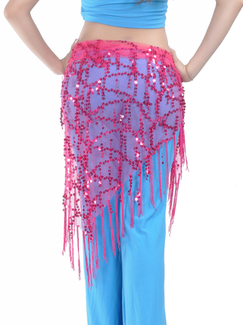 Облекло за Belly dance с ресни и пайети, мрежест нейлон 100%, подплата: нейлон 100%, унисекс за възрастни