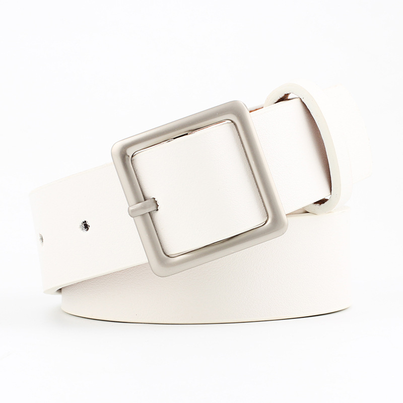 Ženski kaiš od PU kože s kvadratnom kopčom, mat tekstura, širina 2-4 cm, minimalistički univerzalni stil, korejske inspiracije, Yingfina, normalna veličina, individualno pakirano