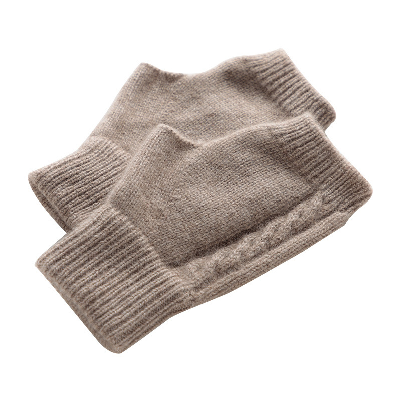 Kašmyro pirštinės, pusiau pirštinės, šiltos, universalios, storo mezginio pynė