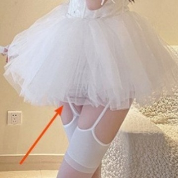 Costum-bodi pentru rol infirmieră cu dantelă, panouri din plasă, funda, design transparent în formă de inimă, pălărie de asistentă