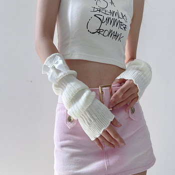 Плетени ръкави за ръце – топли, едноцветни, женски стил, плетено изделие, подходящи за зима, пролет и есен