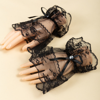 Γάντια – Δαντέλα από δίχτυ, γάντια με μισά δάχτυλα, γοτθική διακόσμηση για γυναίκες, με δυνατότητα εξατομίκευσης