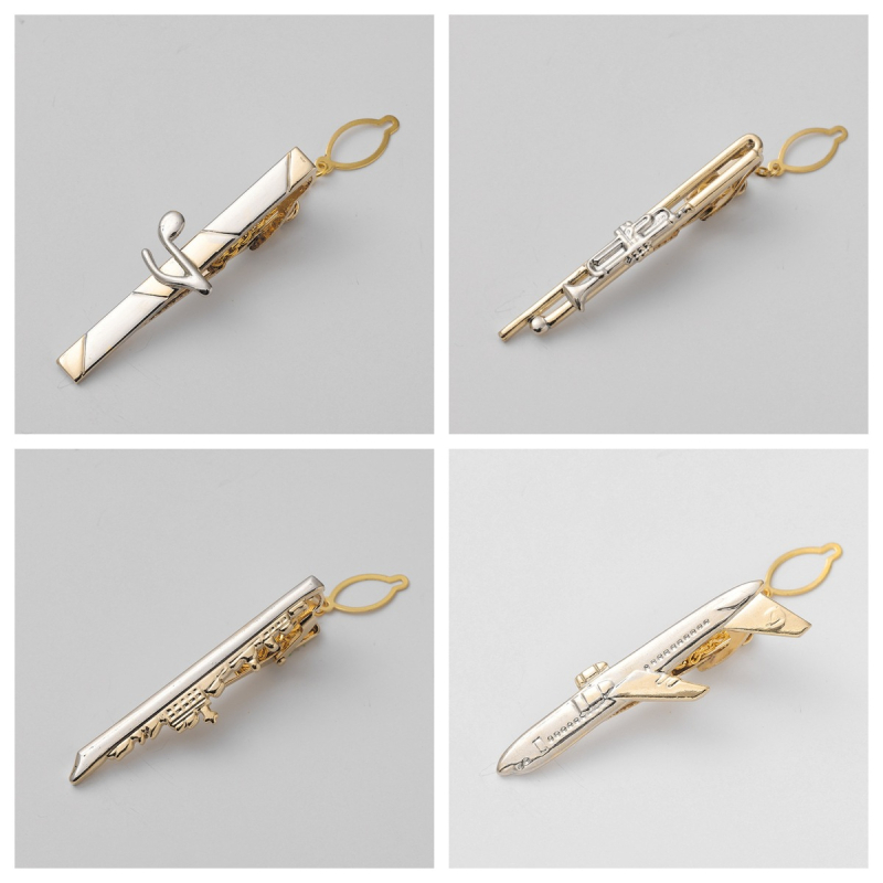 Divu tonnu kaklasaistes klips; materiāls: vara; motīvi: muzikālais instruments, lidmašīna, burāšana; stils: plakana galva; universāls; apstrāde: elektroplakēšana; izcelsme: Zhejiang