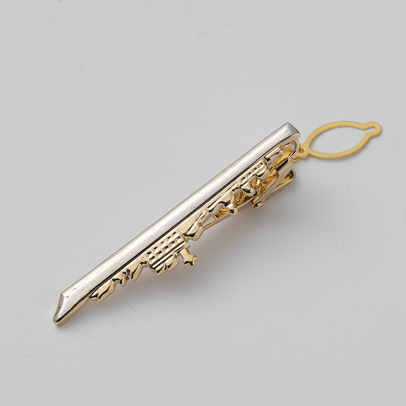 Divu tonnu kaklasaistes klips; materiāls: vara; motīvi: muzikālais instruments, lidmašīna, burāšana; stils: plakana galva; universāls; apstrāde: elektroplakēšana; izcelsme: Zhejiang