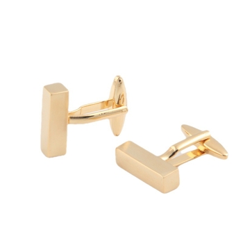 Медни маншетни копчета, геометричен правоъгълен дизайн, унисекс, електроплакирани