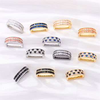 Kaklasaistes klips ar dubultām cirkoniem, 925 sudrabs, universāls