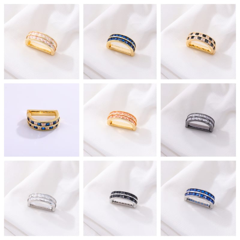 Kaklasaistes klips ar dubultām cirkoniem, 925 sudrabs, universāls