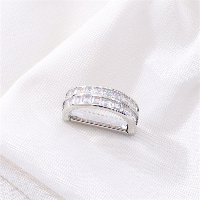 Kaklasaistes klips ar dubultām cirkoniem, 925 sudrabs, universāls