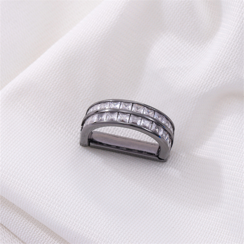 Kaklasaistes klips ar dubultām cirkoniem, 925 sudrabs, universāls