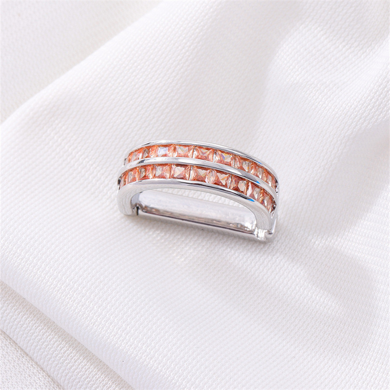 Kaklasaistes klips ar dubultām cirkoniem, 925 sudrabs, universāls