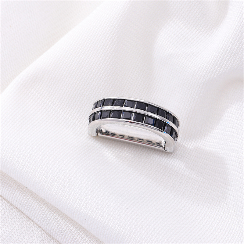 Kaklasaistes klips ar dubultām cirkoniem, 925 sudrabs, universāls