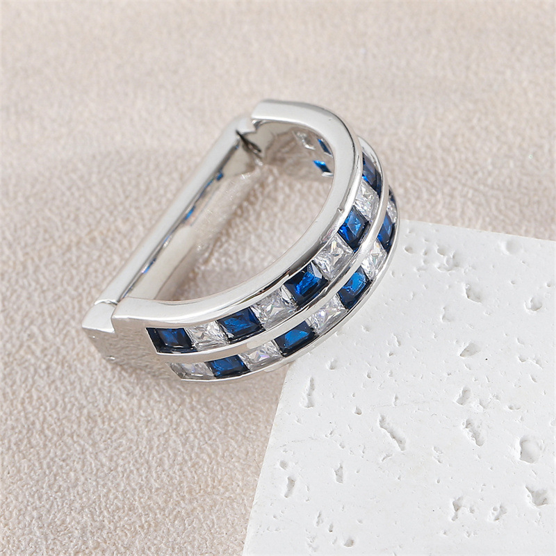 Kaklasaistes klips ar dubultām cirkoniem, 925 sudrabs, universāls